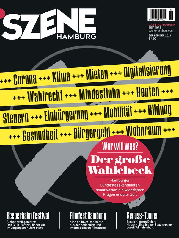 SZENE HAMBURG 9/2021 "Der große Wahlcheck" - SZENE HAMBURG Shop