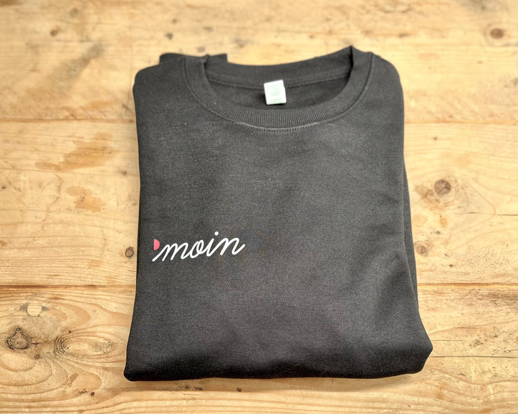 SZENE HAMBURG Merch – Cooles Moin Sweatshirt in schwarz