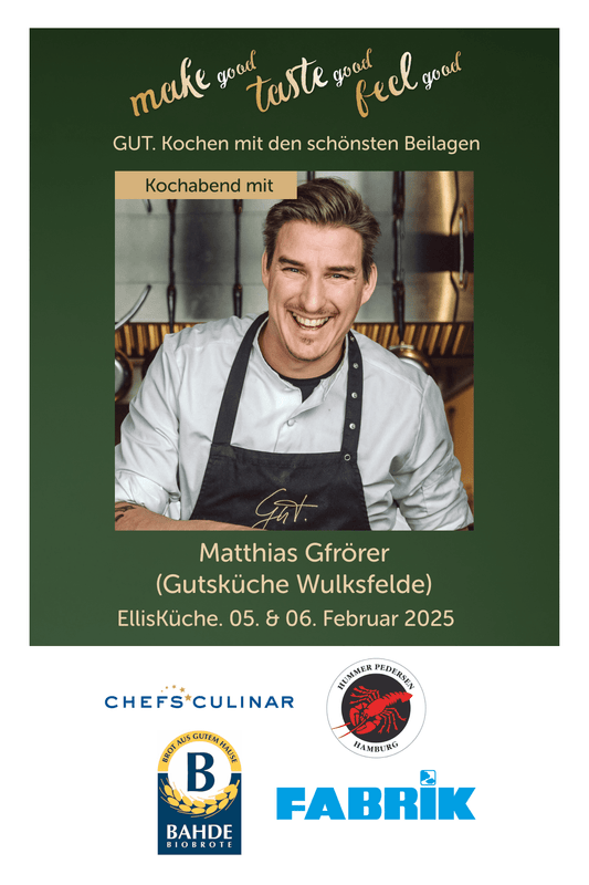 GUT. Kochen mit den schönsten Beilagen mit Matthias Gfrörer (Kochkurs) - SZENE HAMBURG Shop