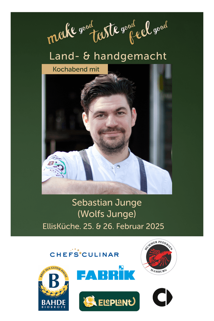 Land - & handgemacht: Vegetarischer und Nachhaltiger Genuss mit Sebastian Junge (Kochkurs) - SZENE HAMBURG Shop