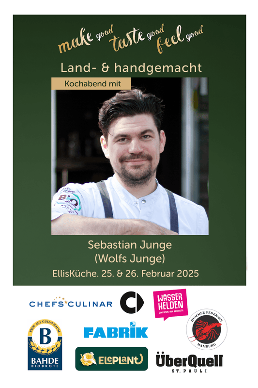 Land - & handgemacht: Vegetarischer und Nachhaltiger Genuss mit Sebastian Junge (Kochkurs) - SZENE HAMBURG Shop