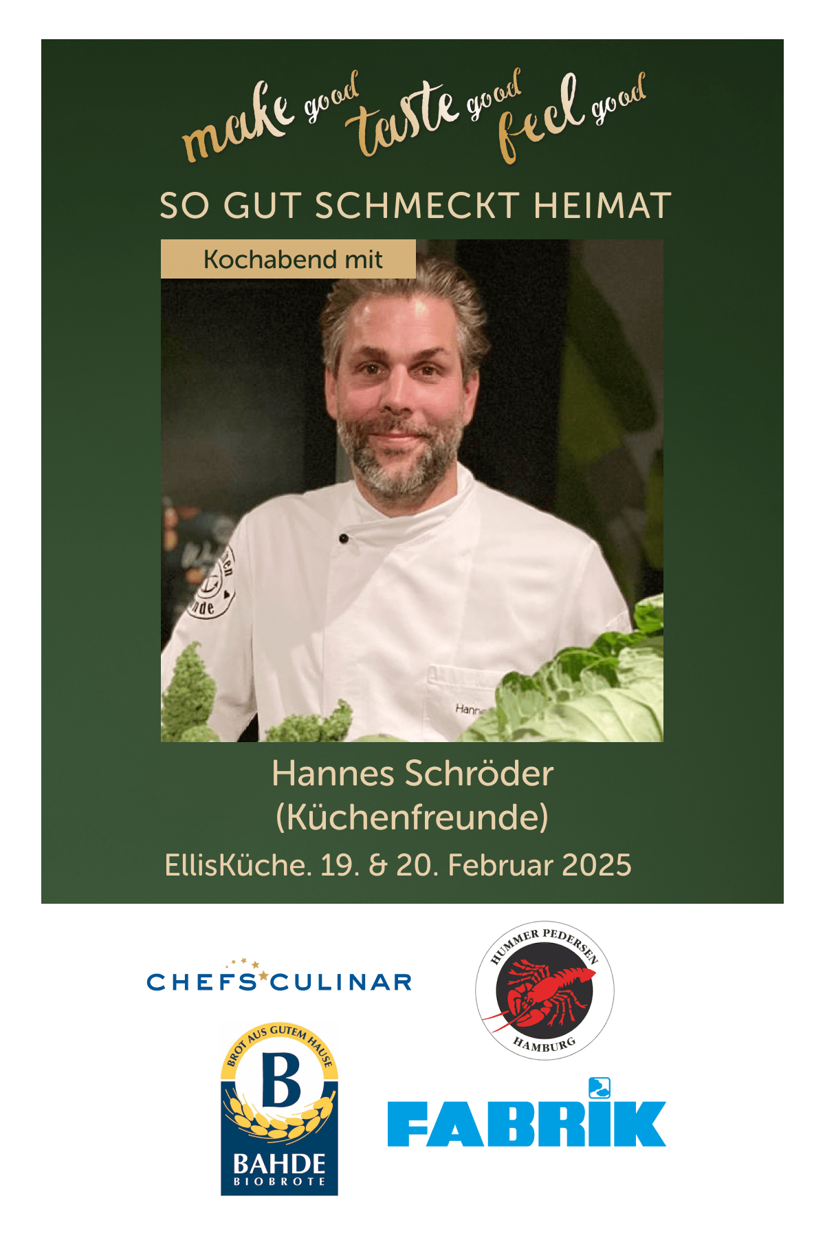 So gut schmeckt Heimat: Herzlich kochen mit Hannes Schröder (Kochkurs) - SZENE HAMBURG Shop