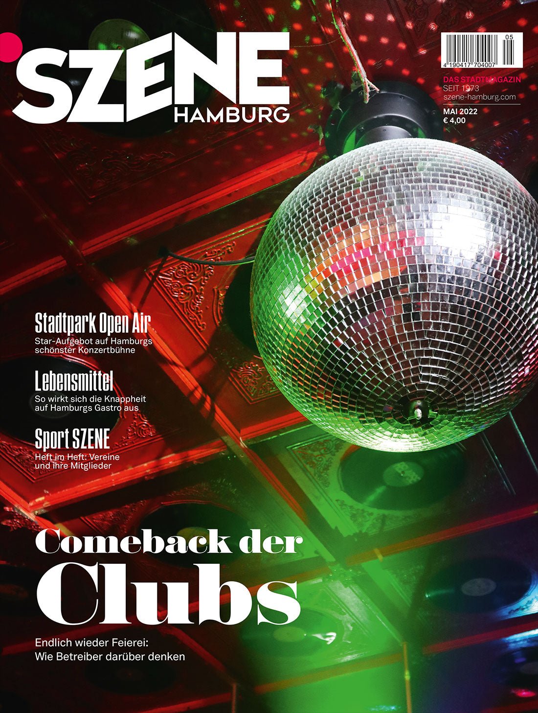 SZENE HAMBURG 05/2022 „Comeback der Clubs“ - SZENE HAMBURG Shop