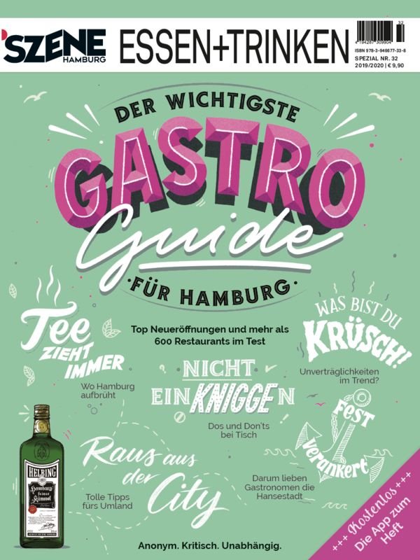 SZENE HAMBURG ESSEN+TRINKEN 32/2019 "Gastro Guide für Hamburg" - SZENE HAMBURG Shop